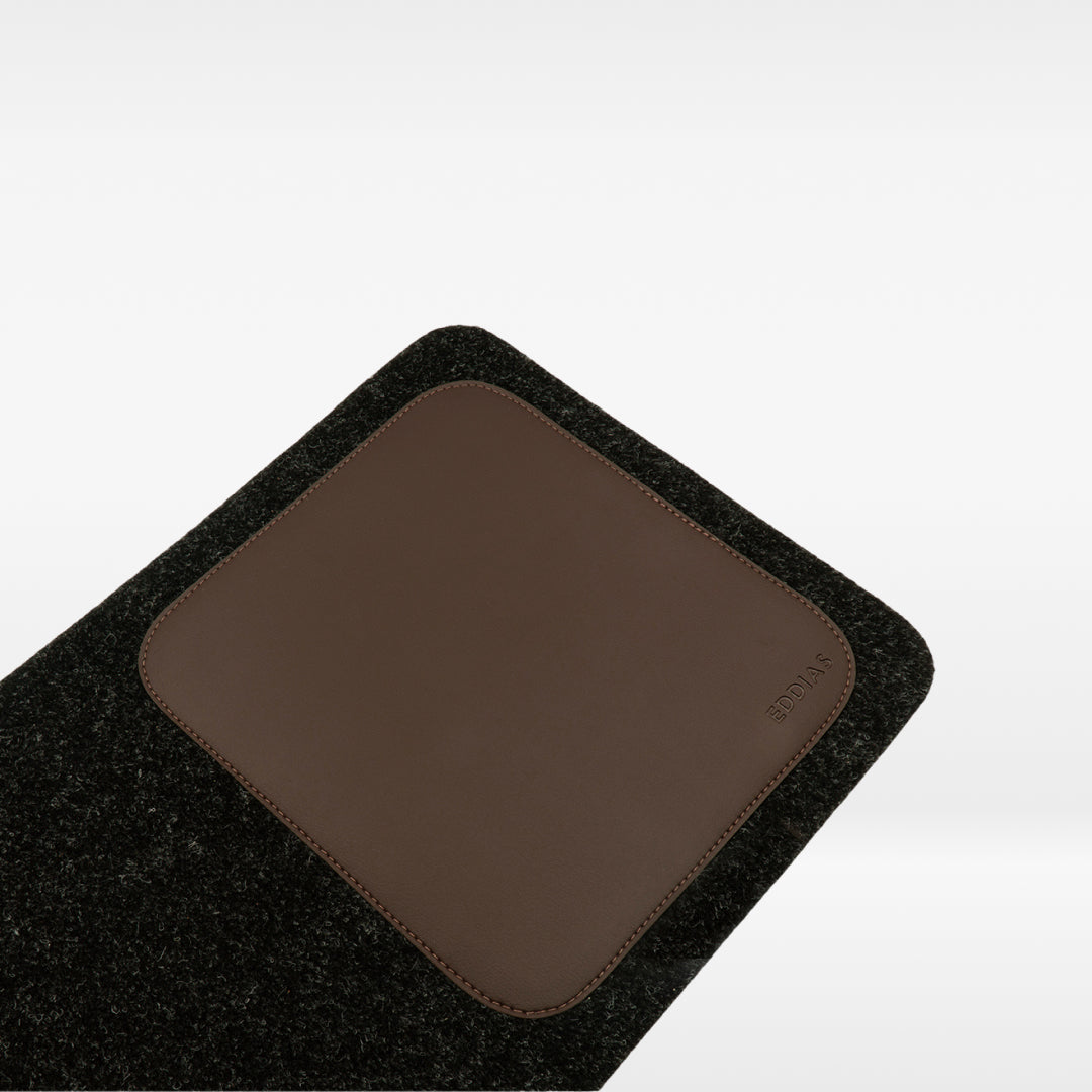 MousePad De Feltro Com Couro Ecológico