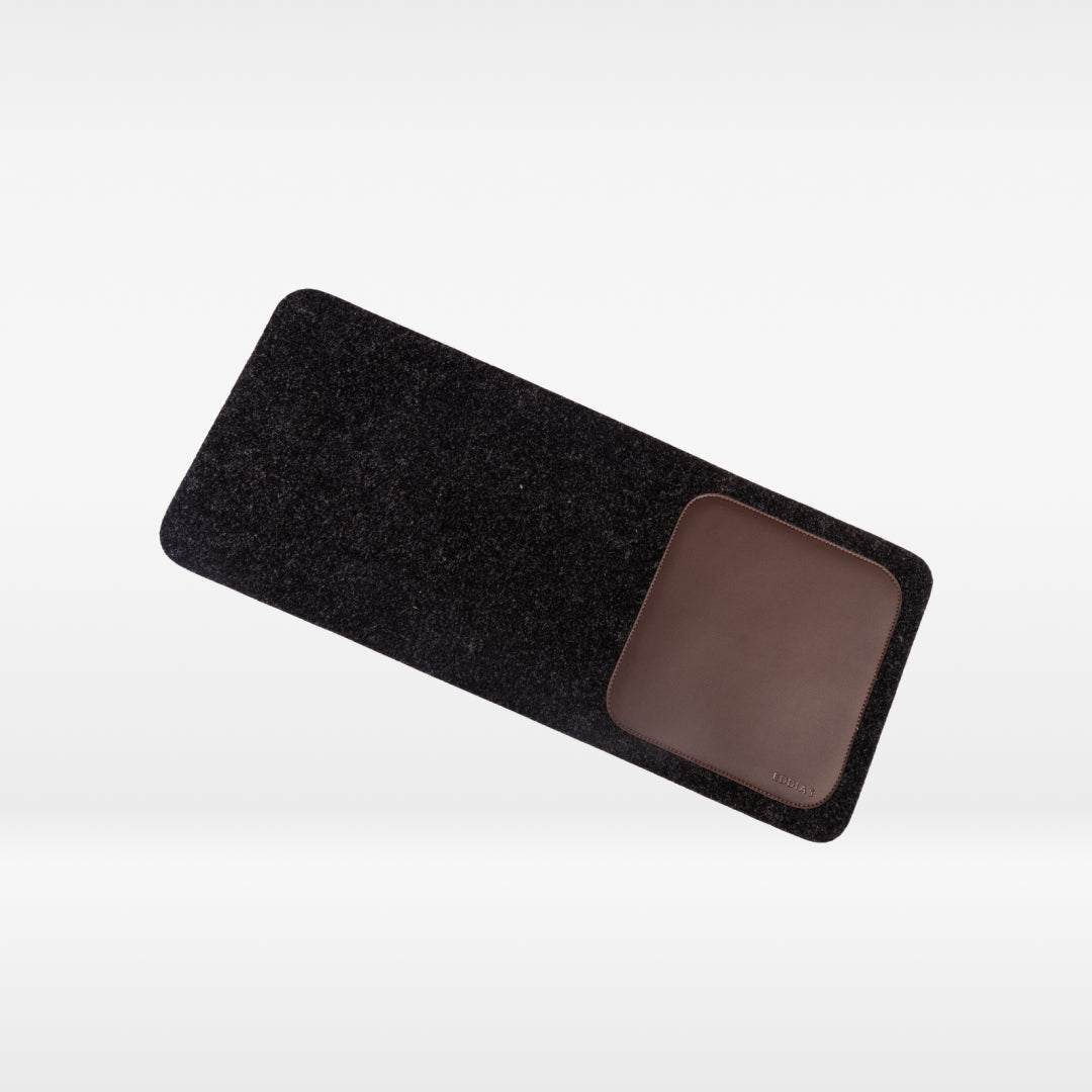 MousePad De Feltro Com Couro Ecológico