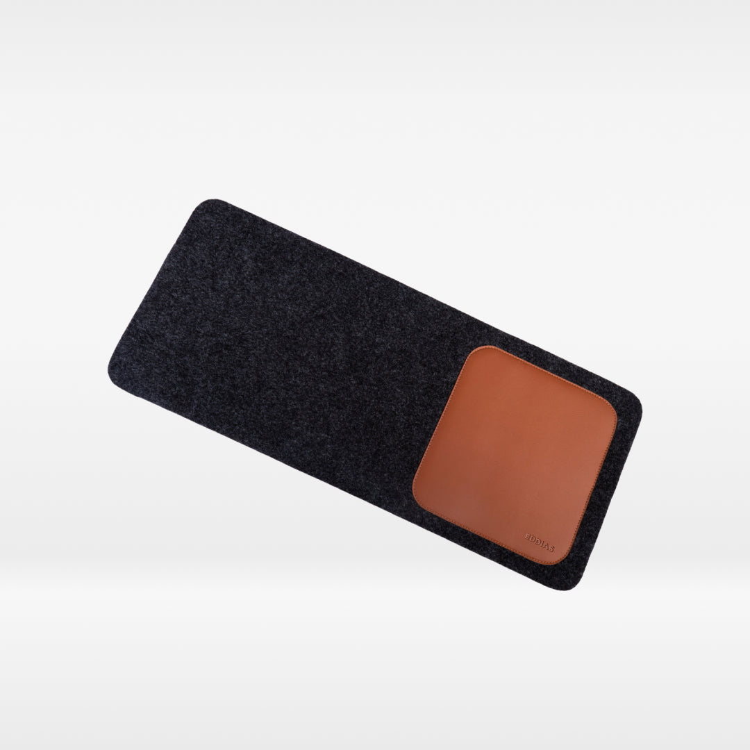 MousePad De Feltro Com Couro Ecológico