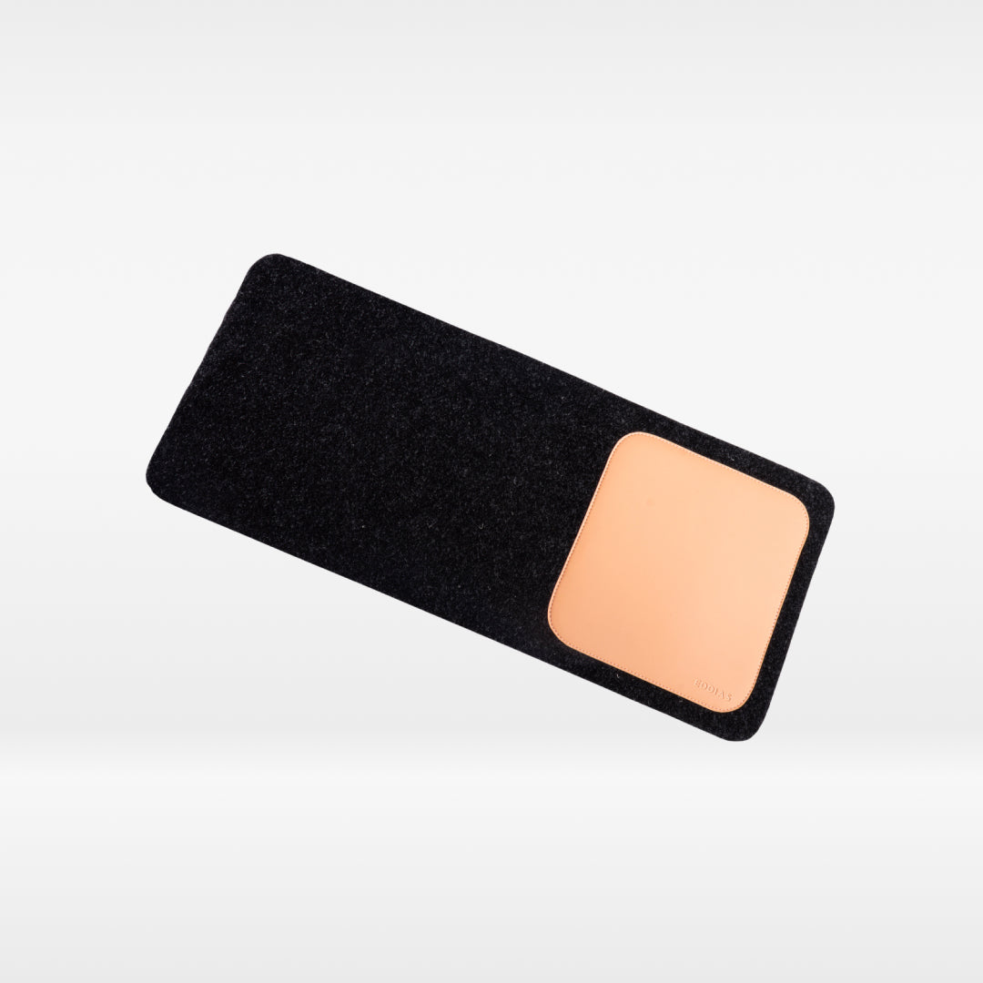 MousePad De Feltro Com Couro Ecológico