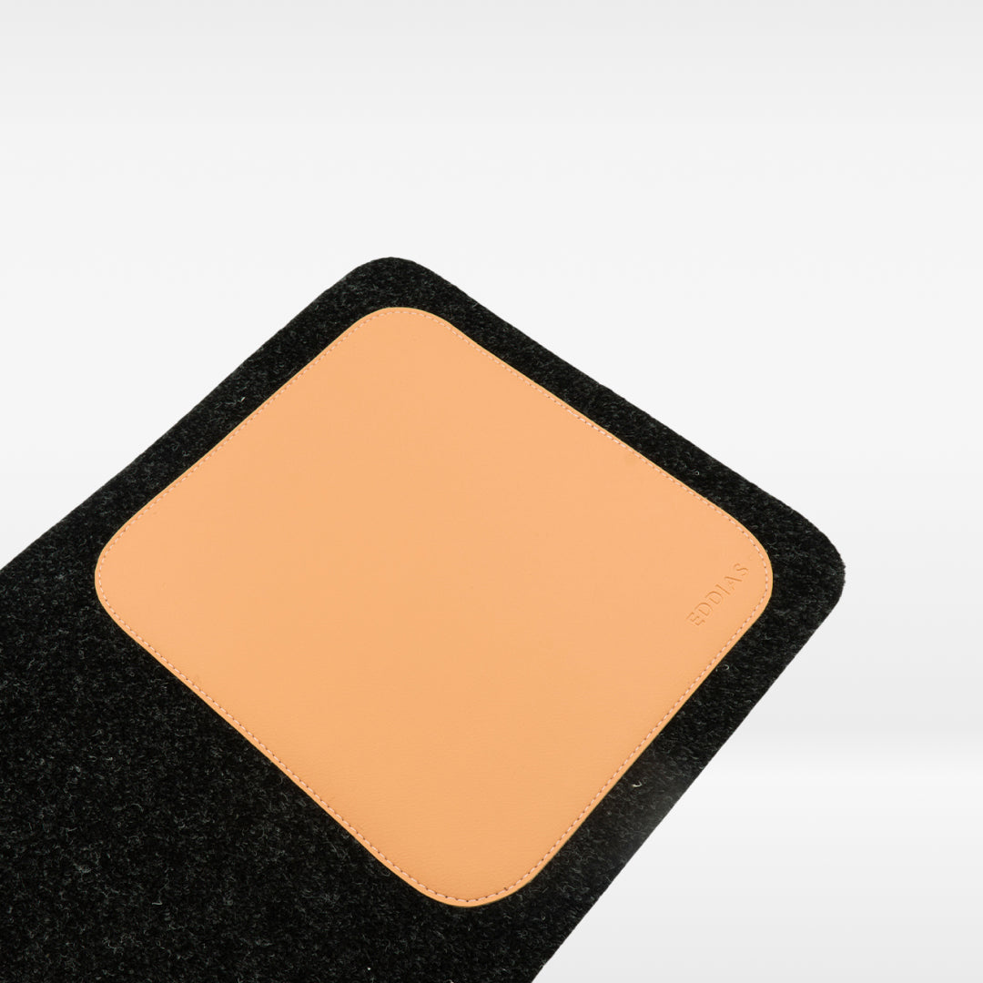 MousePad De Feltro Com Couro Ecológico