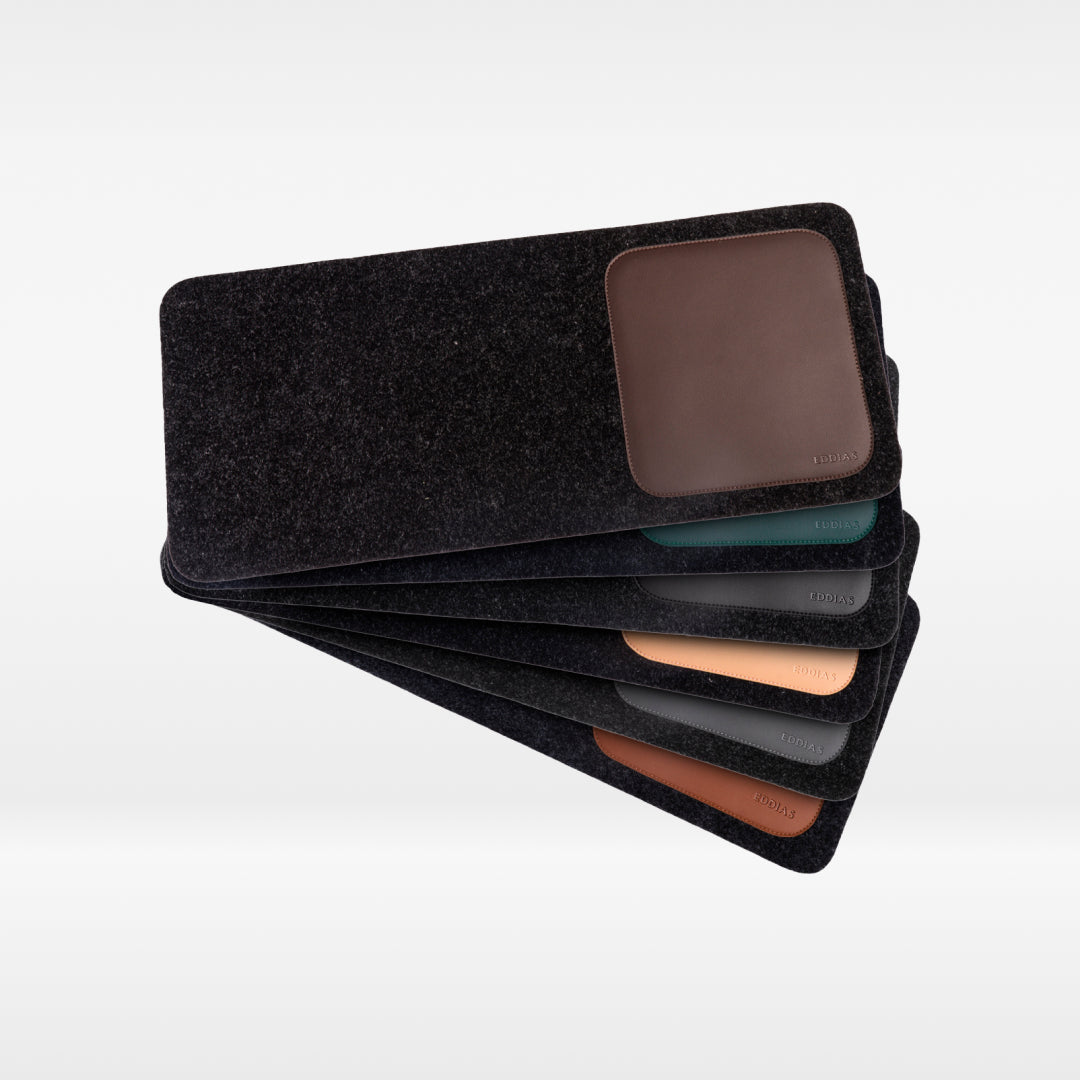 MousePad De Feltro Com Couro Ecológico