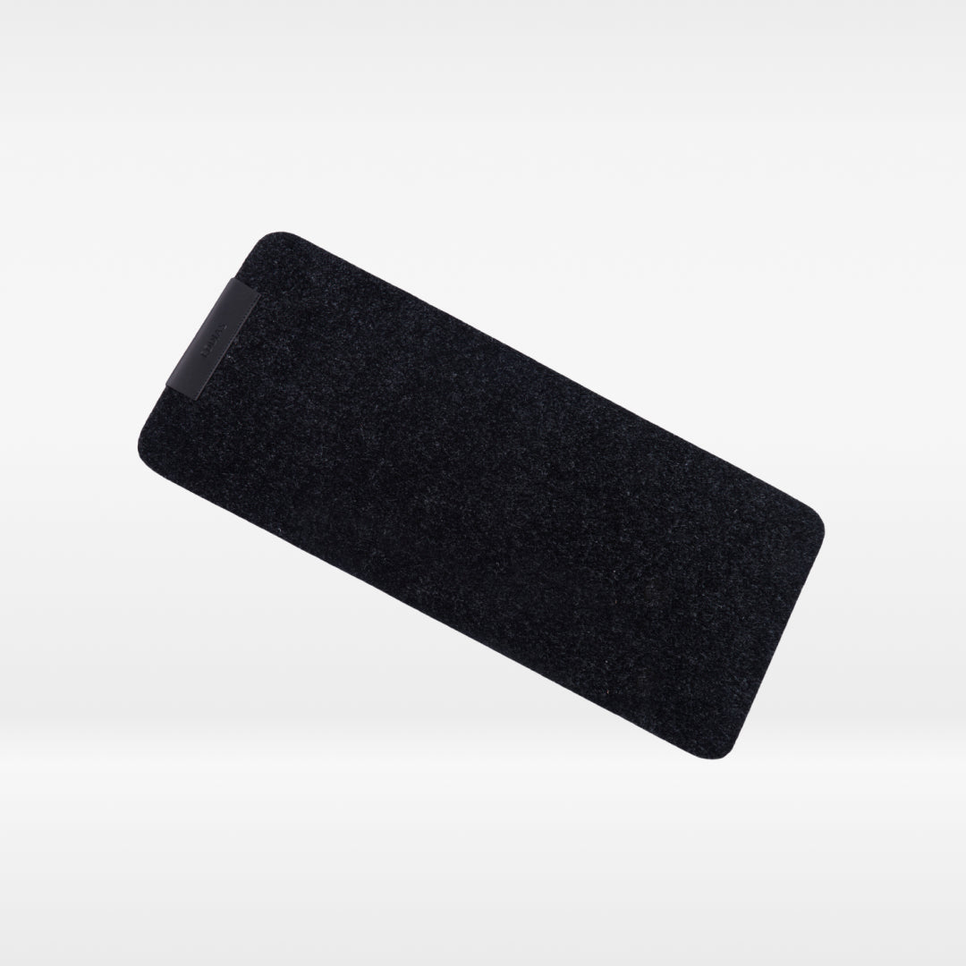 MousePad De Feltro Com Couro Ecológico + Porta Caneta