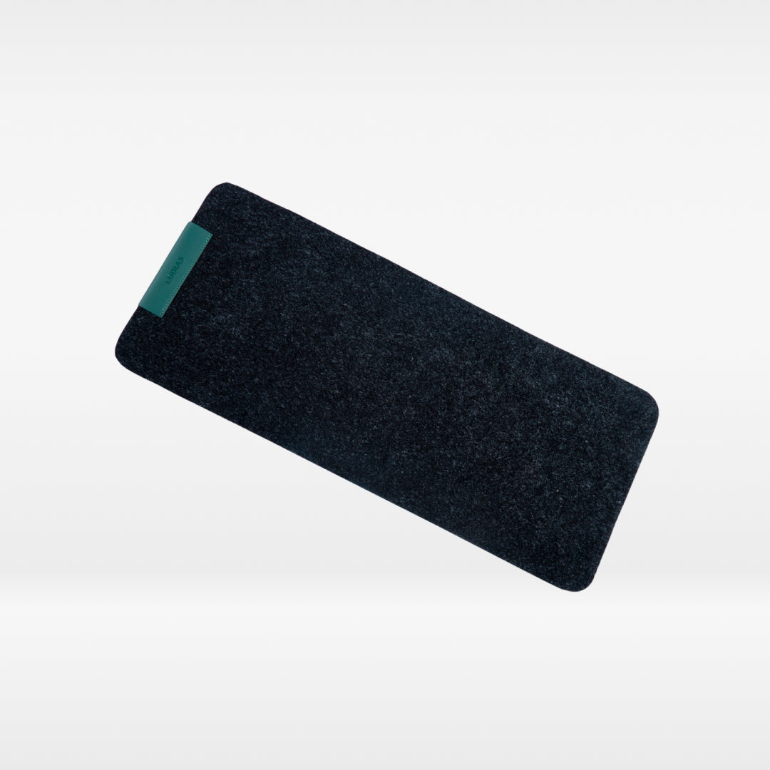 MousePad De Feltro Com Couro Ecológico + Porta Caneta