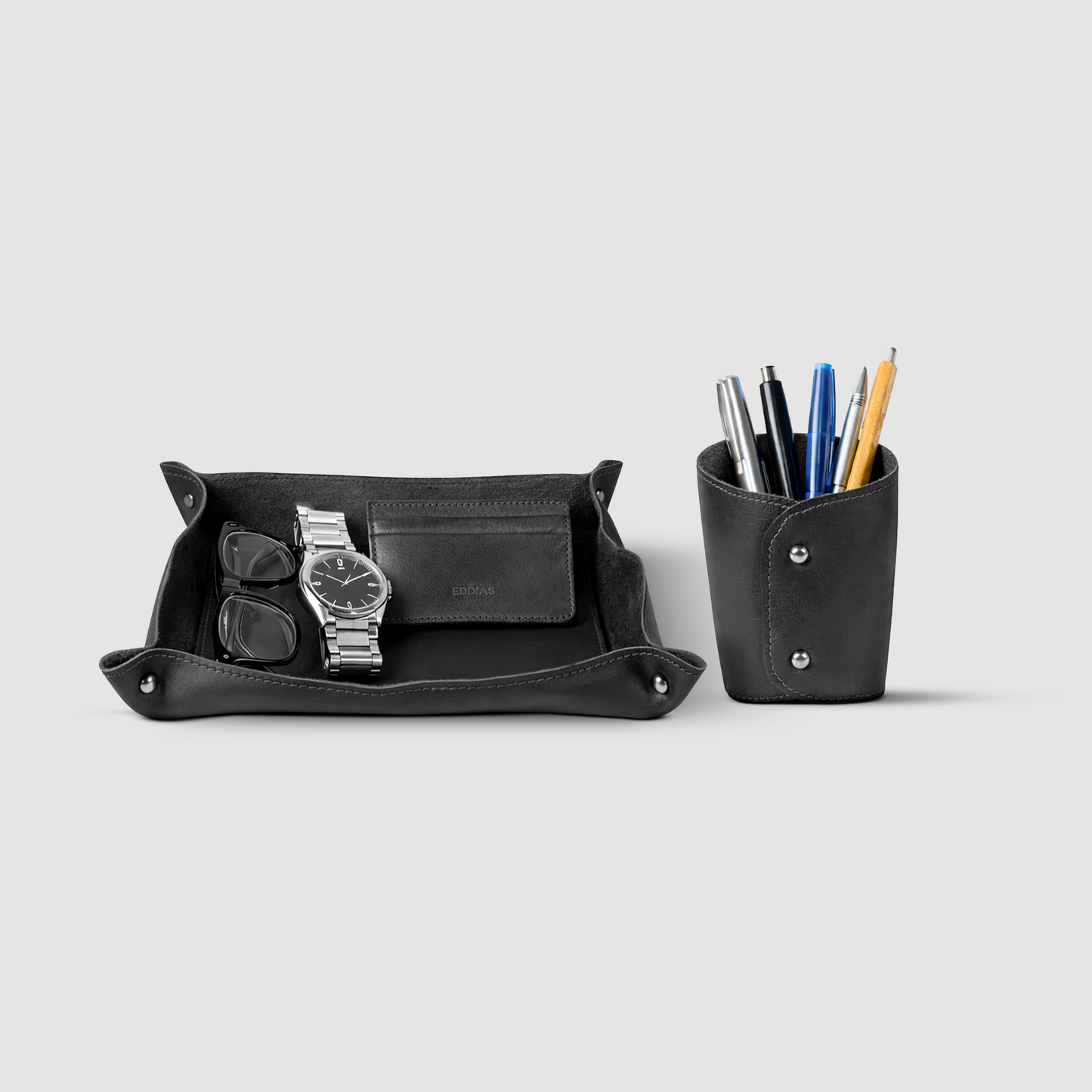 Kit Porta Objetos Work Organizer Em Couro