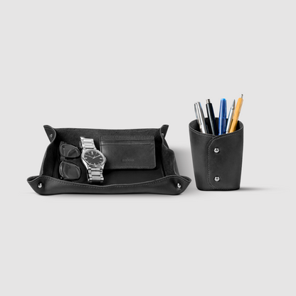 Kit Porta Objetos Work Organizer Em Couro