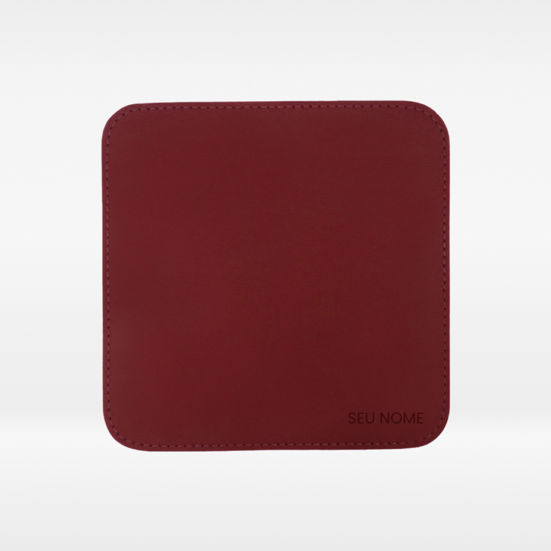 Mousepad Personalizado em Couro Ecológico