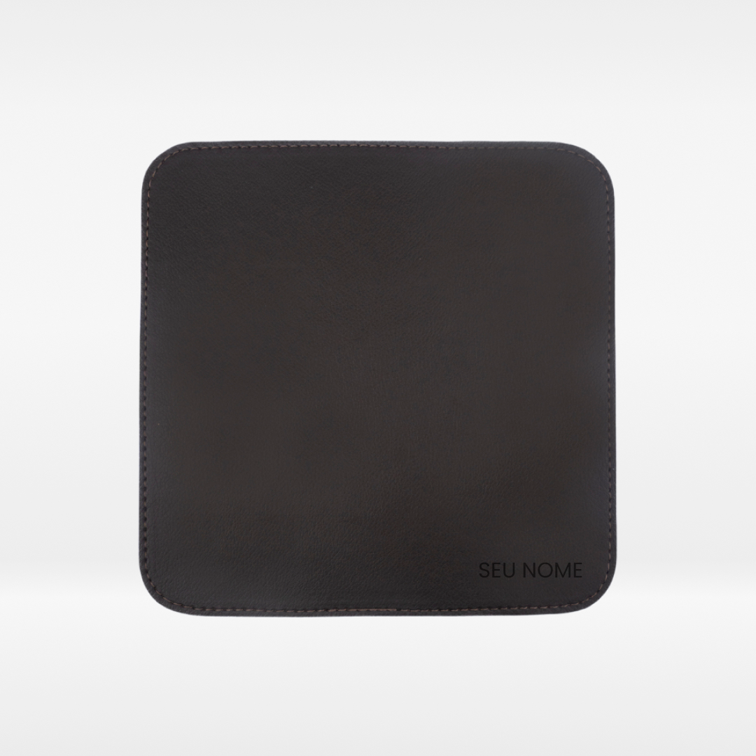 Mousepad Personalizado em Couro Ecológico