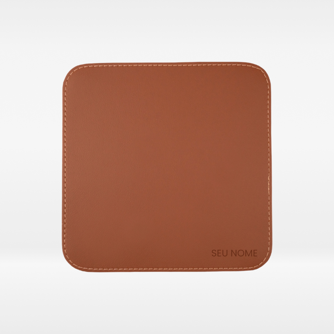 Mousepad Personalizado em Couro Ecológico