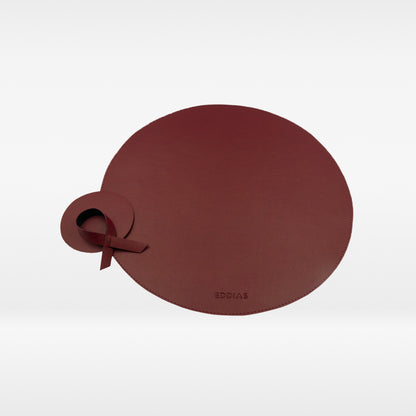 Sousplat Redondo de Couro Ecológico para Decoração de Mesa