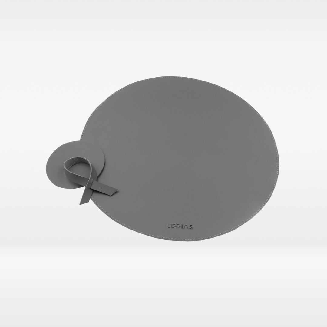 Sousplat Redondo de Couro Ecológico para Decoração de Mesa
