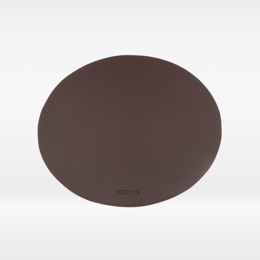 Sousplat Redondo de Couro Ecológico para Decoração de Mesa