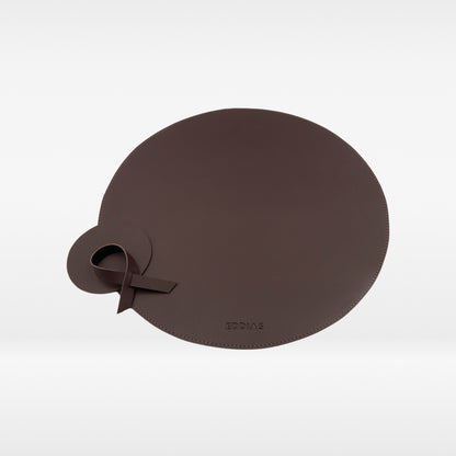 Sousplat Redondo de Couro Ecológico para Decoração de Mesa