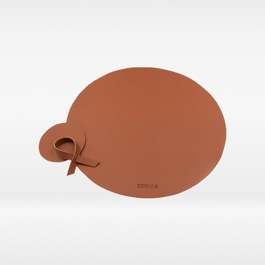 Sousplat Redondo de Couro Ecológico para Decoração de Mesa