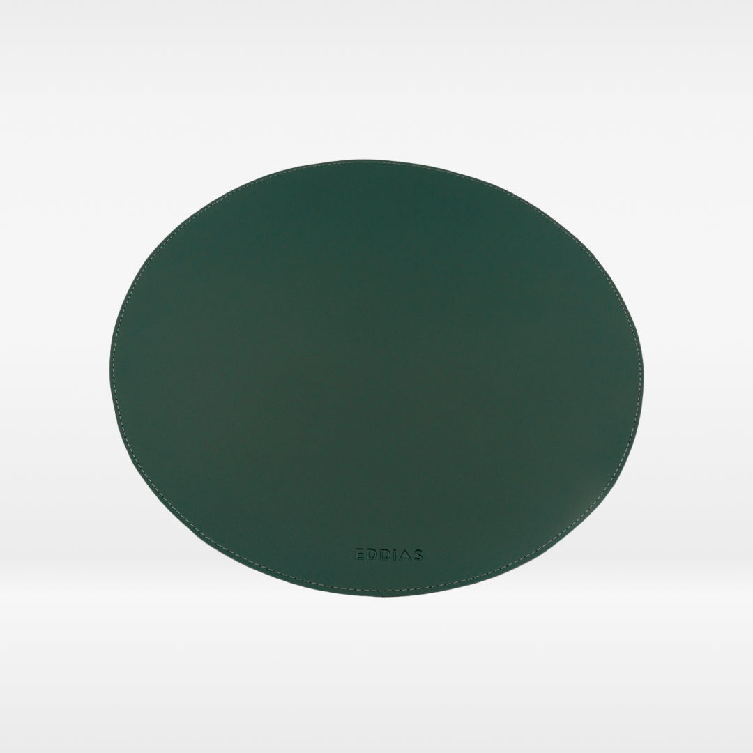 Sousplat Redondo de Couro Ecológico para Decoração de Mesa