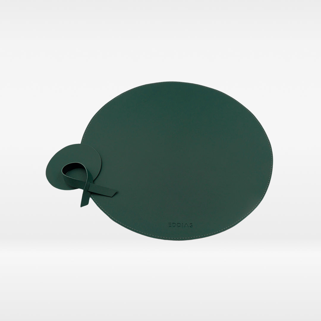 Sousplat Redondo de Couro Ecológico para Decoração de Mesa
