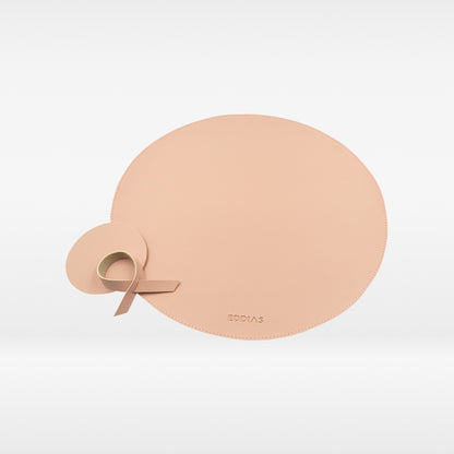Sousplat Redondo de Couro Ecológico para Decoração de Mesa