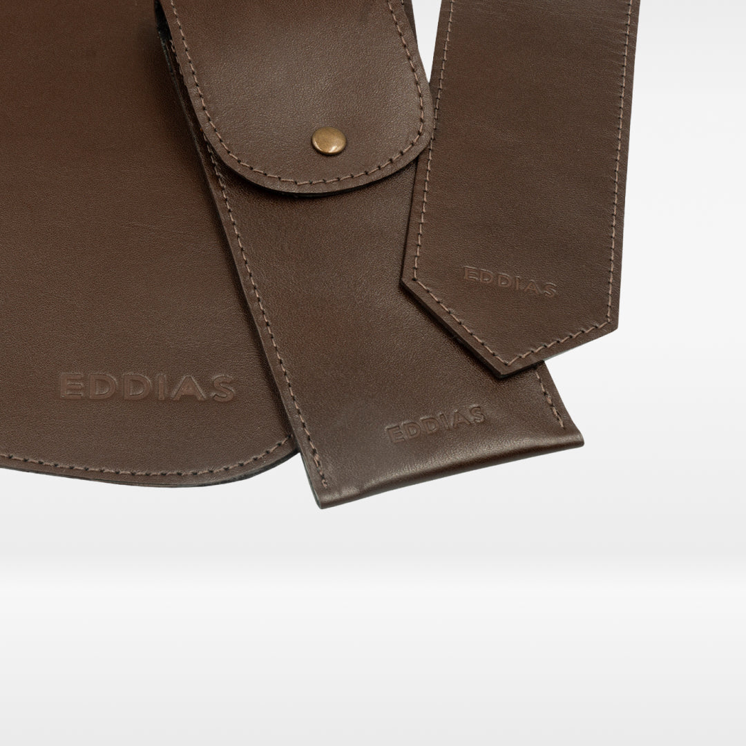 Kit Essential Desk MousePad Porta Caneta E Marca Página Em Couro