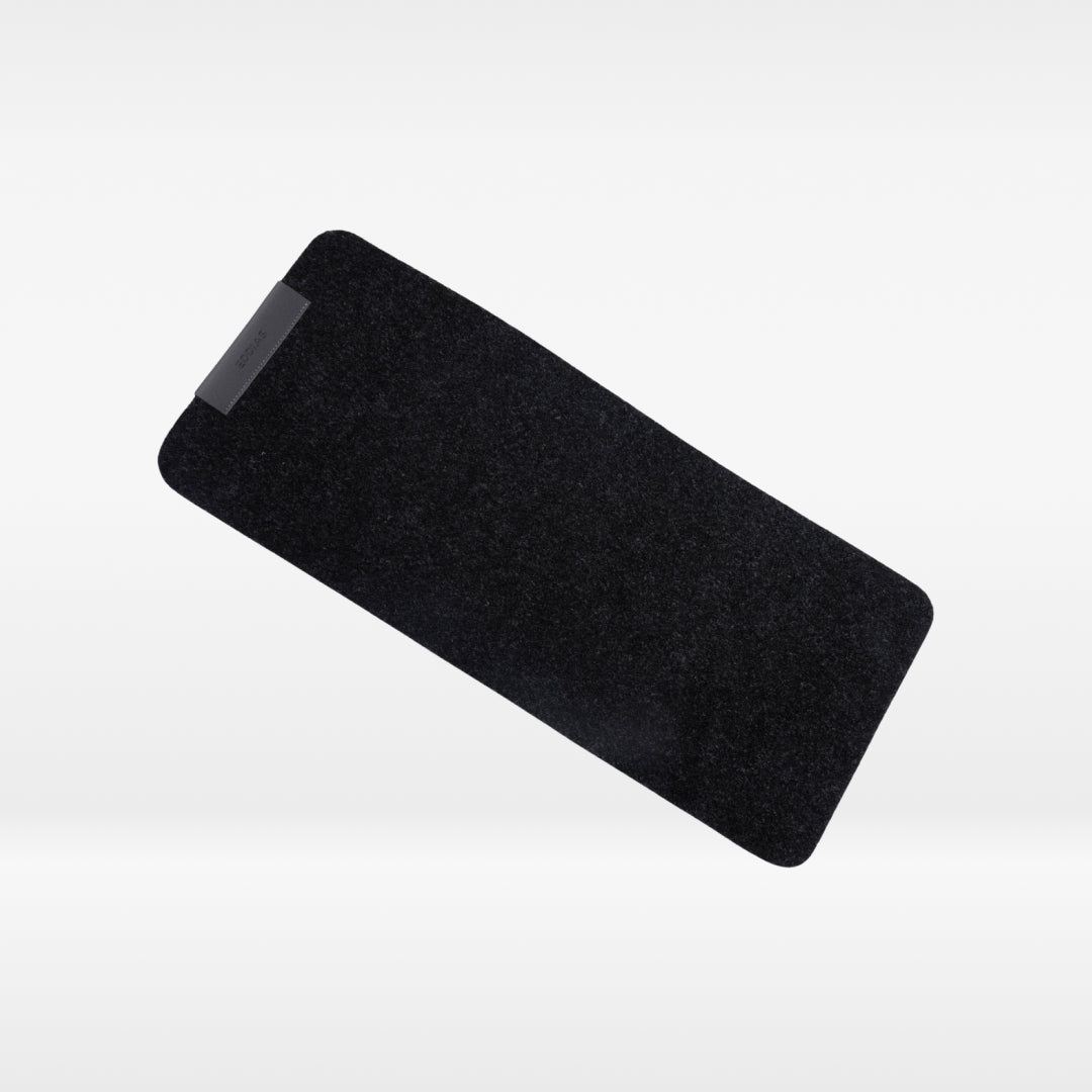 MousePad De Feltro Com Couro Ecológico + Porta Caneta