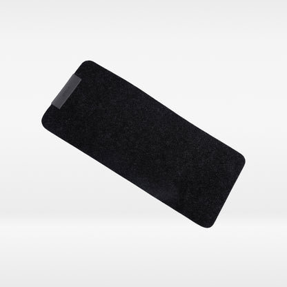 MousePad De Feltro Com Couro Ecológico + Porta Caneta