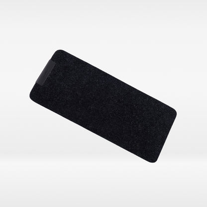MousePad De Feltro Com Couro Ecológico + Porta Caneta
