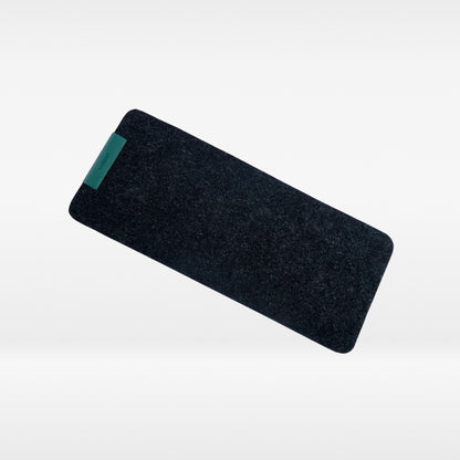 MousePad De Feltro Com Couro Ecológico + Porta Caneta
